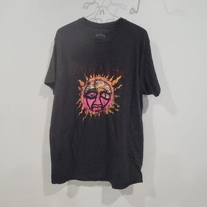 Sublime Black Short Sleeve Tee With Sun/Mushroom Graphic / Size XXL (Measures L)